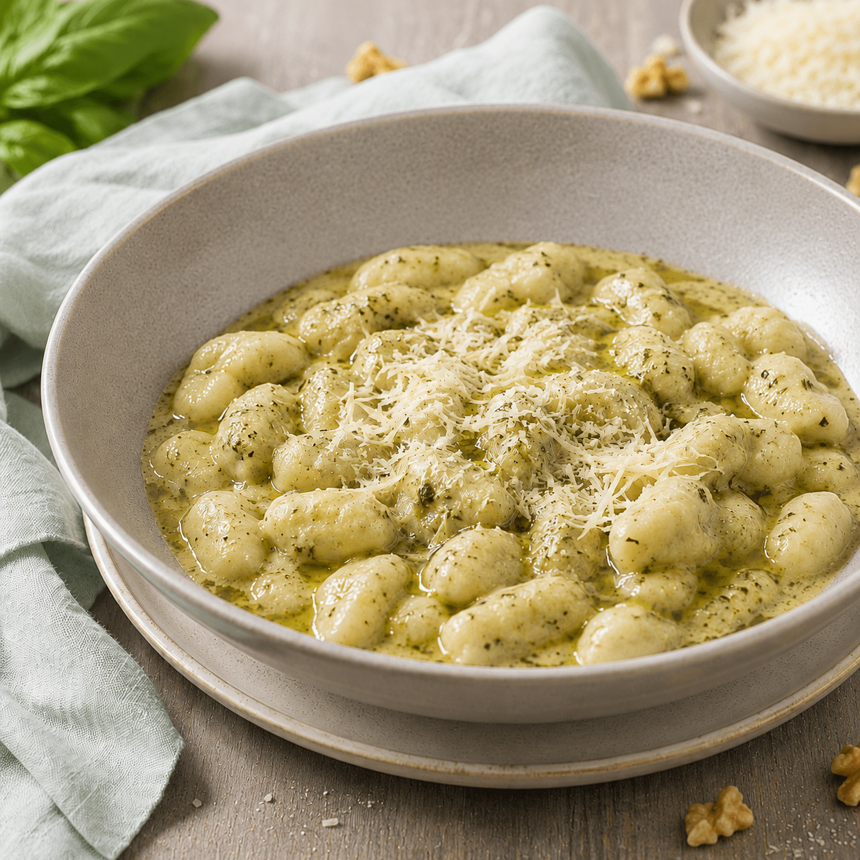 Gnocchi de Albahaca Parmesano