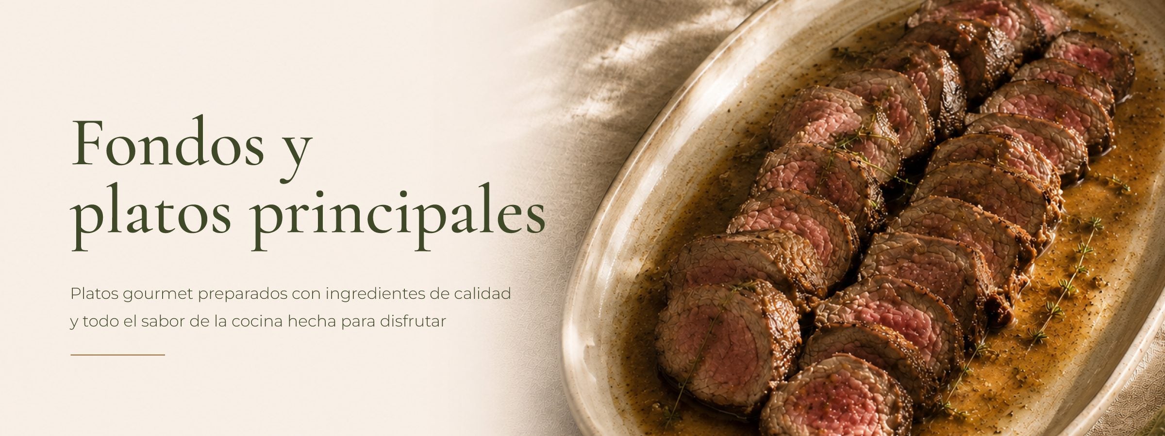 Fondos y platos principales