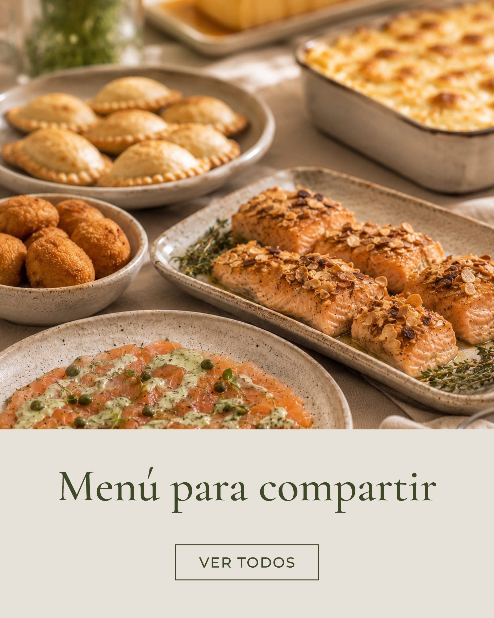 Menus para compartir