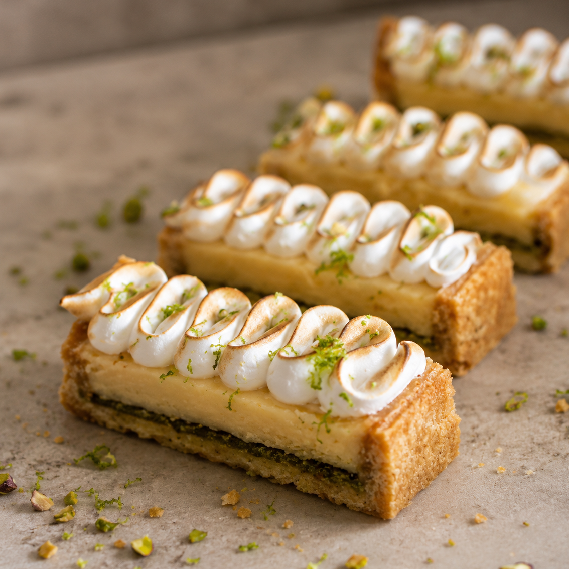 Pie de Limón con Pistacho