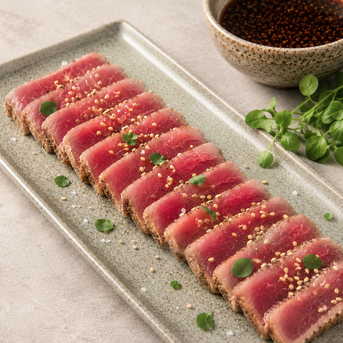 Tataki Atún con Salsa Japón