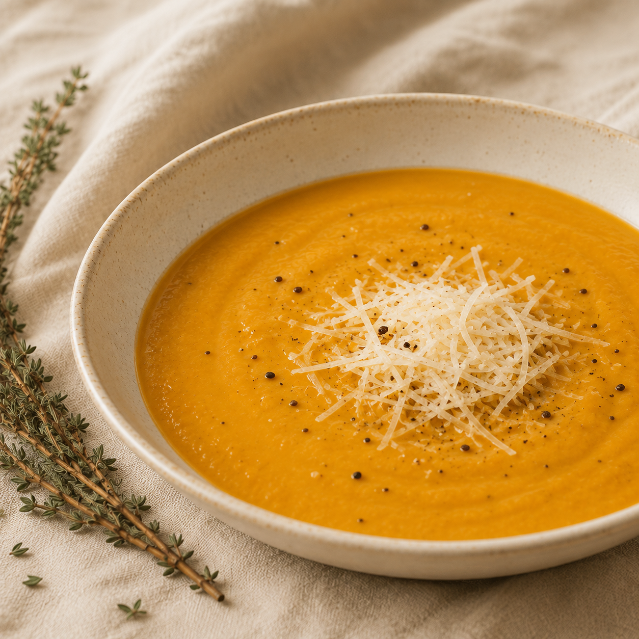 Crema de Calabaza y Leche de Coco