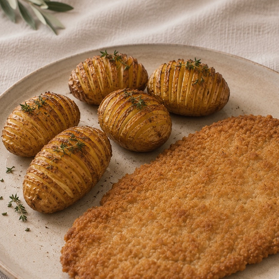 Milanesa Carne con Papitas Acordeón