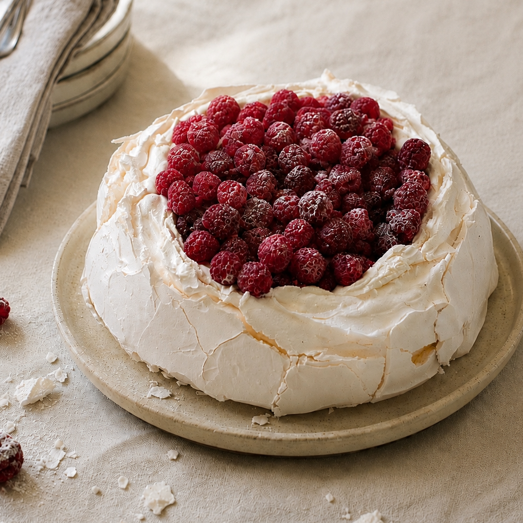 Pavlova Merengue Manjar Frambuesa
