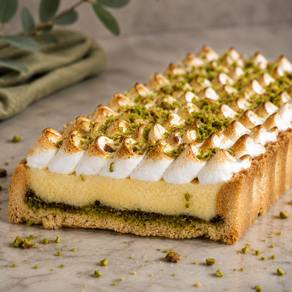 Pie de Limón con Pistacho