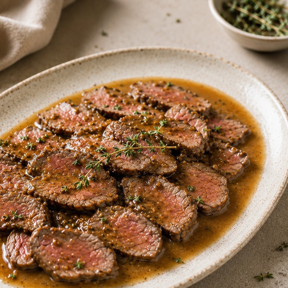 Roast Beef de Filete a la Mostaza