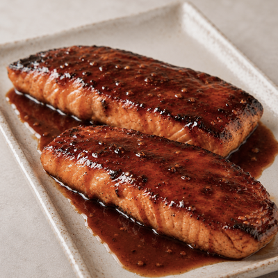 Salmón con Salsa Miso