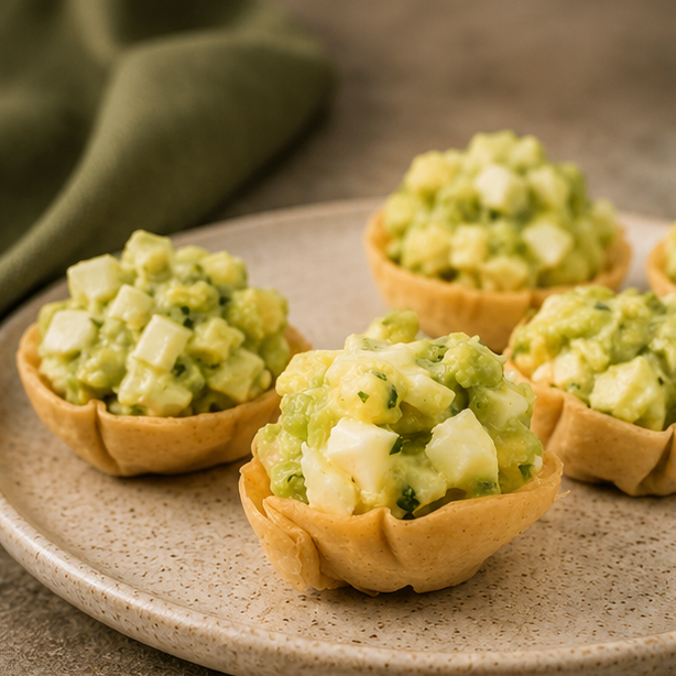 Tacitas de Masa Phyllo Loco Palta Ají Verde